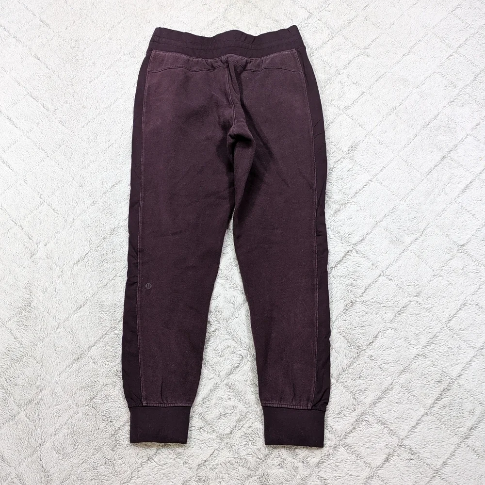 Lululemon Joggers Women's 6 Purple Cherry Get Going Light Cotton Terry 28”